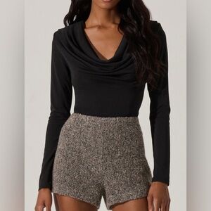 ASTR Black Cowl Neck Top NWOT